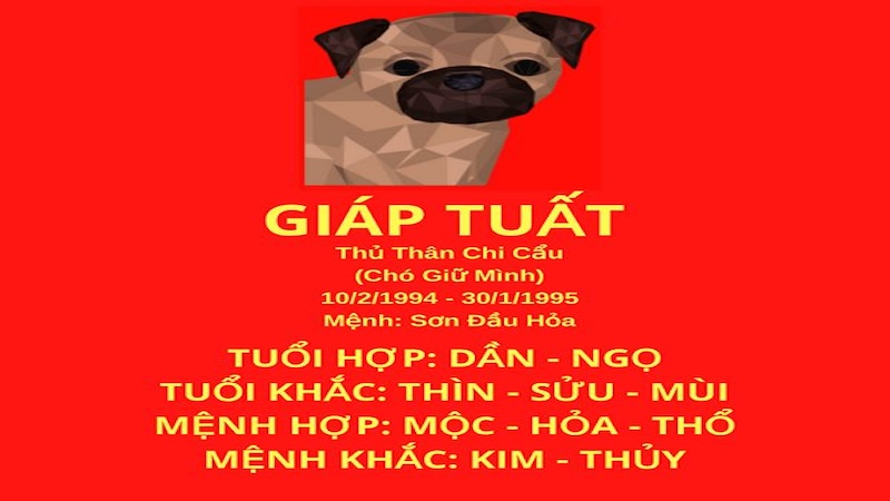 tử vi tuổi Giáp Tuất 1994 