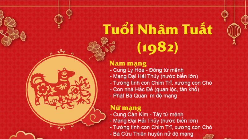 1982 bao nhiêu tuổi? Tính cách, sự nghiệp và tử vi trọn đời